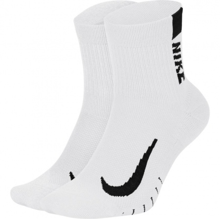 Nike Multiplier Sock | 2 Pair Pack | White|Black - forrunnersbyrunners.com