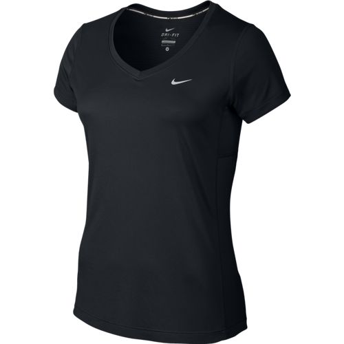 Nike Dri-FIT Miler V-Neck Tee Womens 