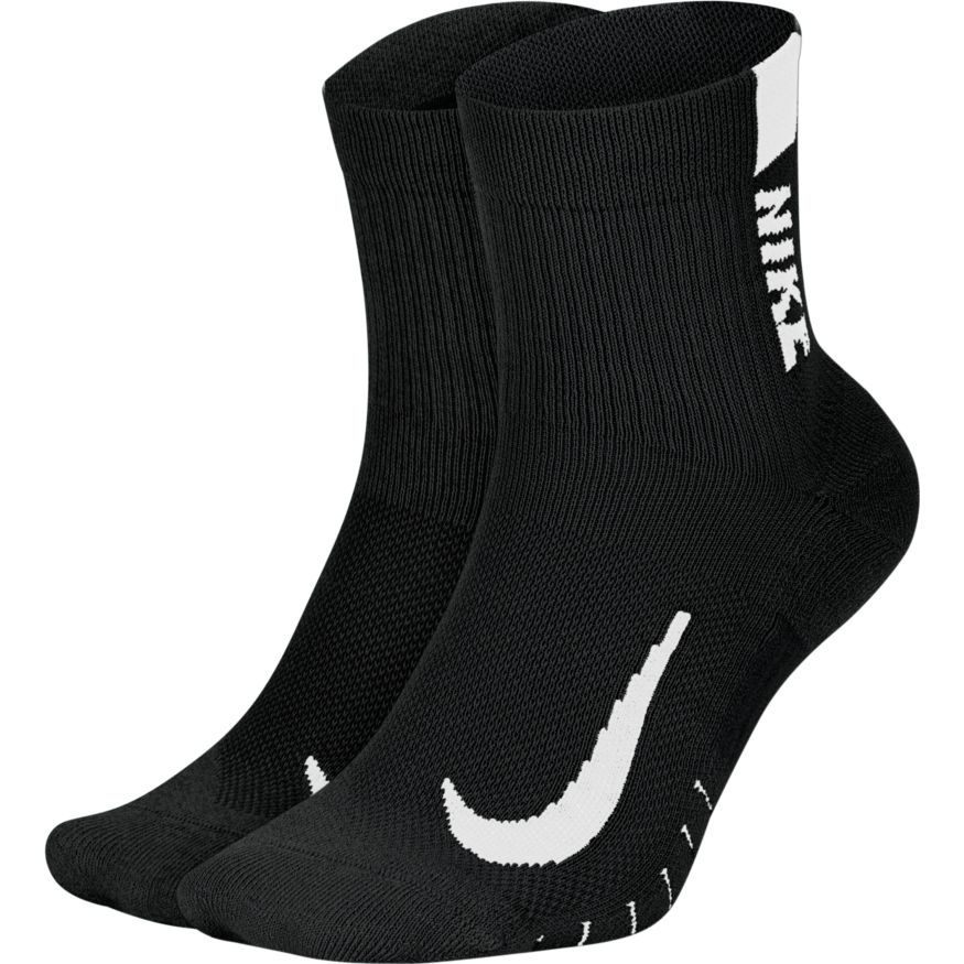 Nike Multiplier Sock | 2 Pair Pack | Black|White - forrunnersbyrunners.com